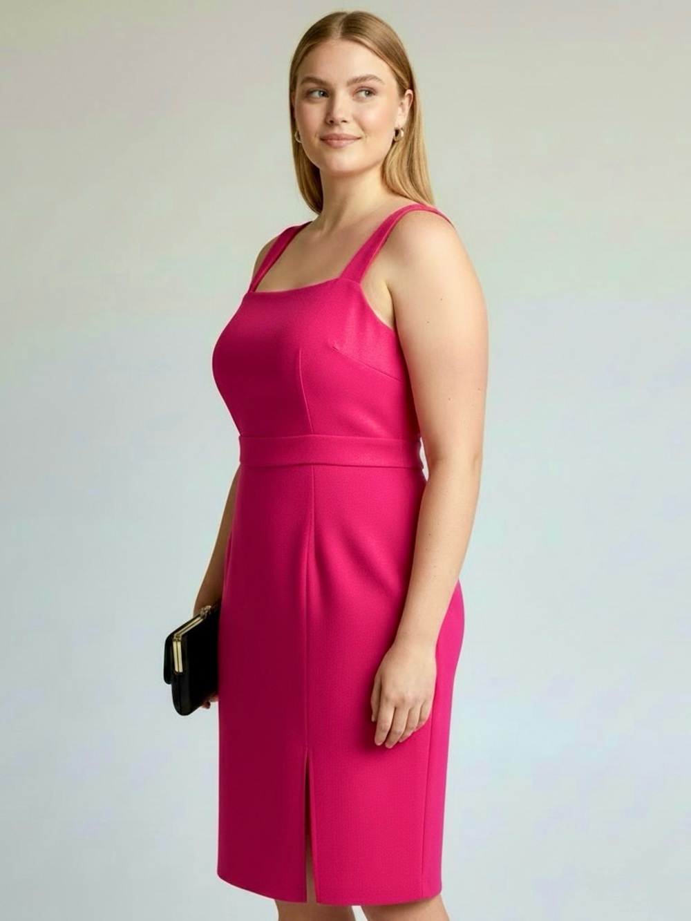 NEW Addition Elle Sleeveless Fuchsia Sheath Dress